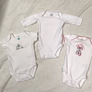 Carters 3 different onesies. 3M